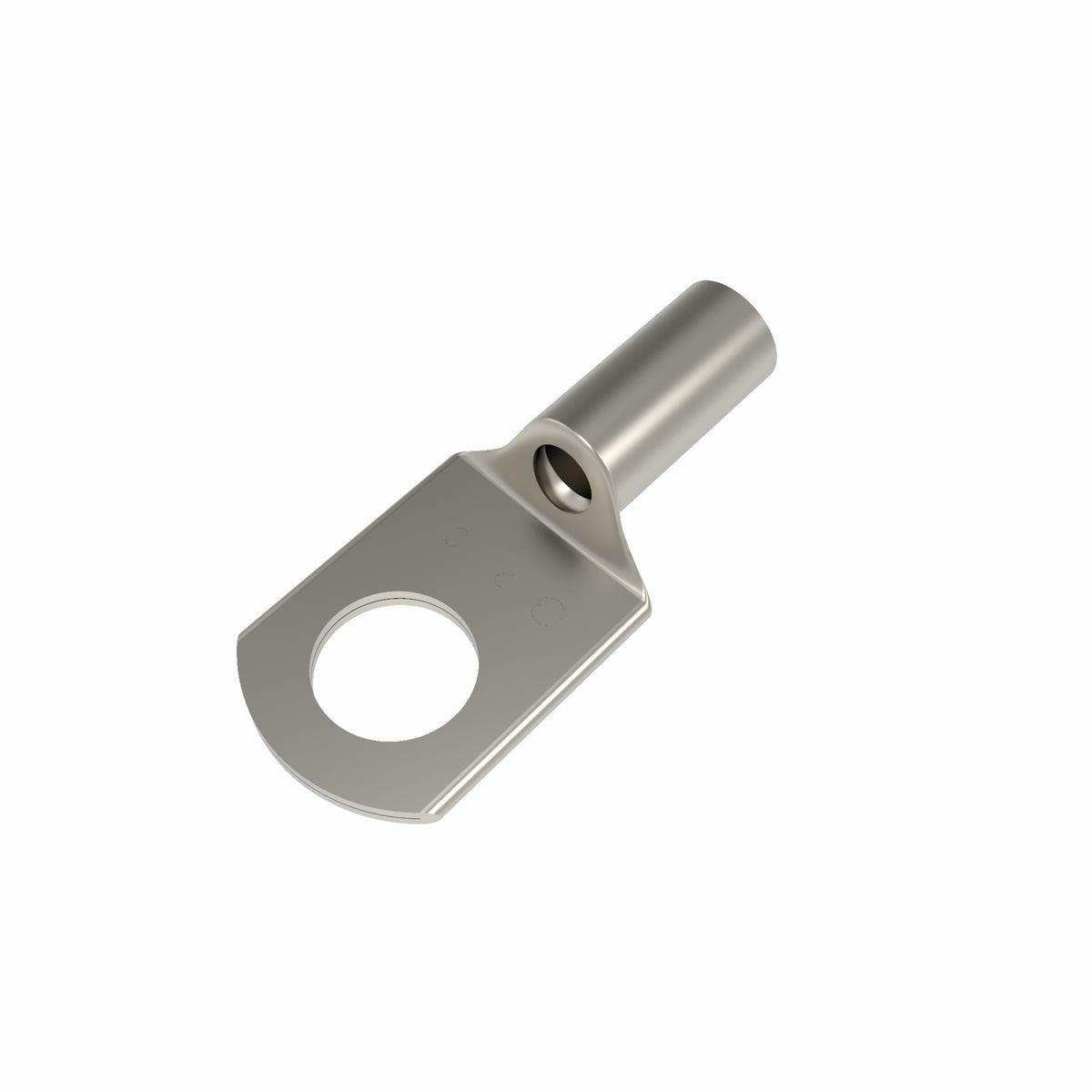 YAV10T2BOX YAV 1-Hole Heavy Duty Uninsulated Compression Lug With Inspection Window, 12 to 10 AWG Solid/Stranded Copper Conductor, Die Code: 2, 5/16 in Stud, Electro-Tin Plated Copper