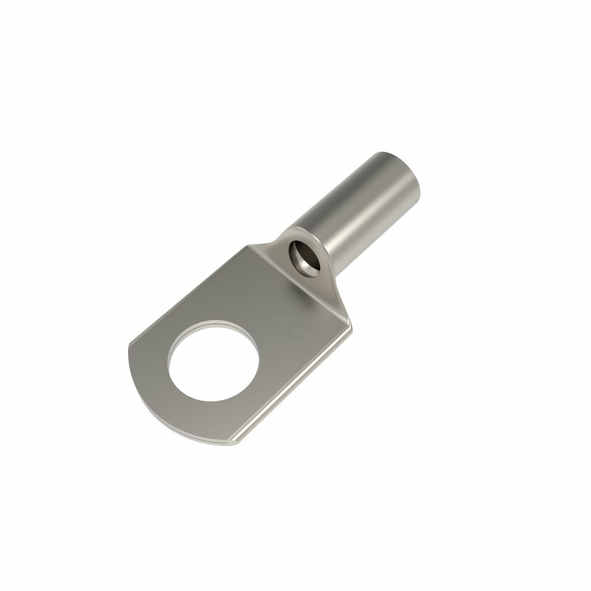 YAV10T3BOX YAV 1-Hole Heavy Duty Uninsulated Compression Lug With Inspection Window, 12 to 10 AWG Solid/Stranded Copper Conductor, Die Code: 2, 1/4 in Stud, Electro-Tin Plated Copper