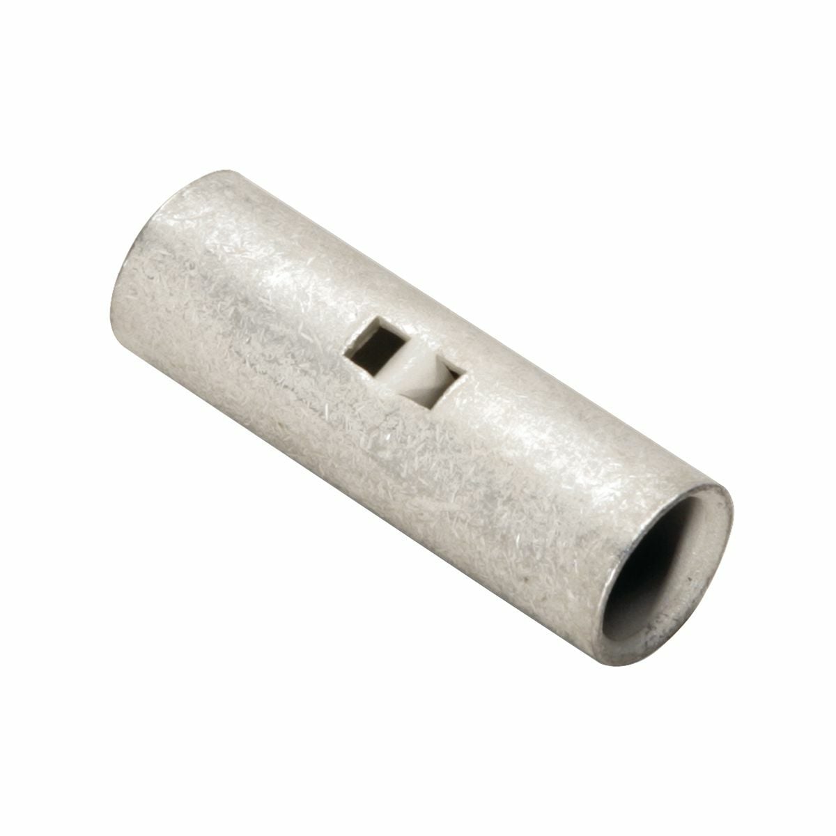YSV8CLBOX Type YSV-L Uninsulated Seamless Butt Splice, 8 AWG Conductor, 1 in L, Short Barrel, Copper, Metallic