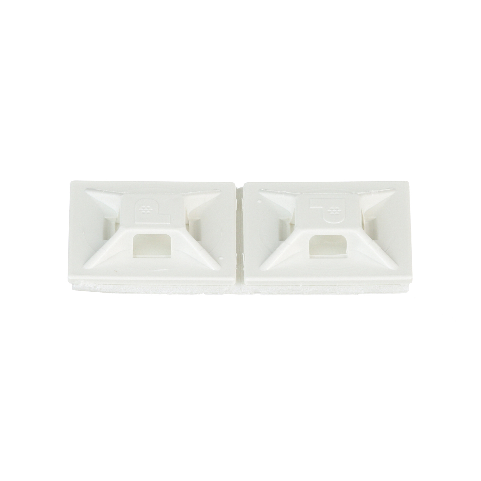 ABMM-AT-C Cable Tie Mount, 4-Way, Acrylic Adhesive Tape Mount, 0.15 in W Tie, ABS, White