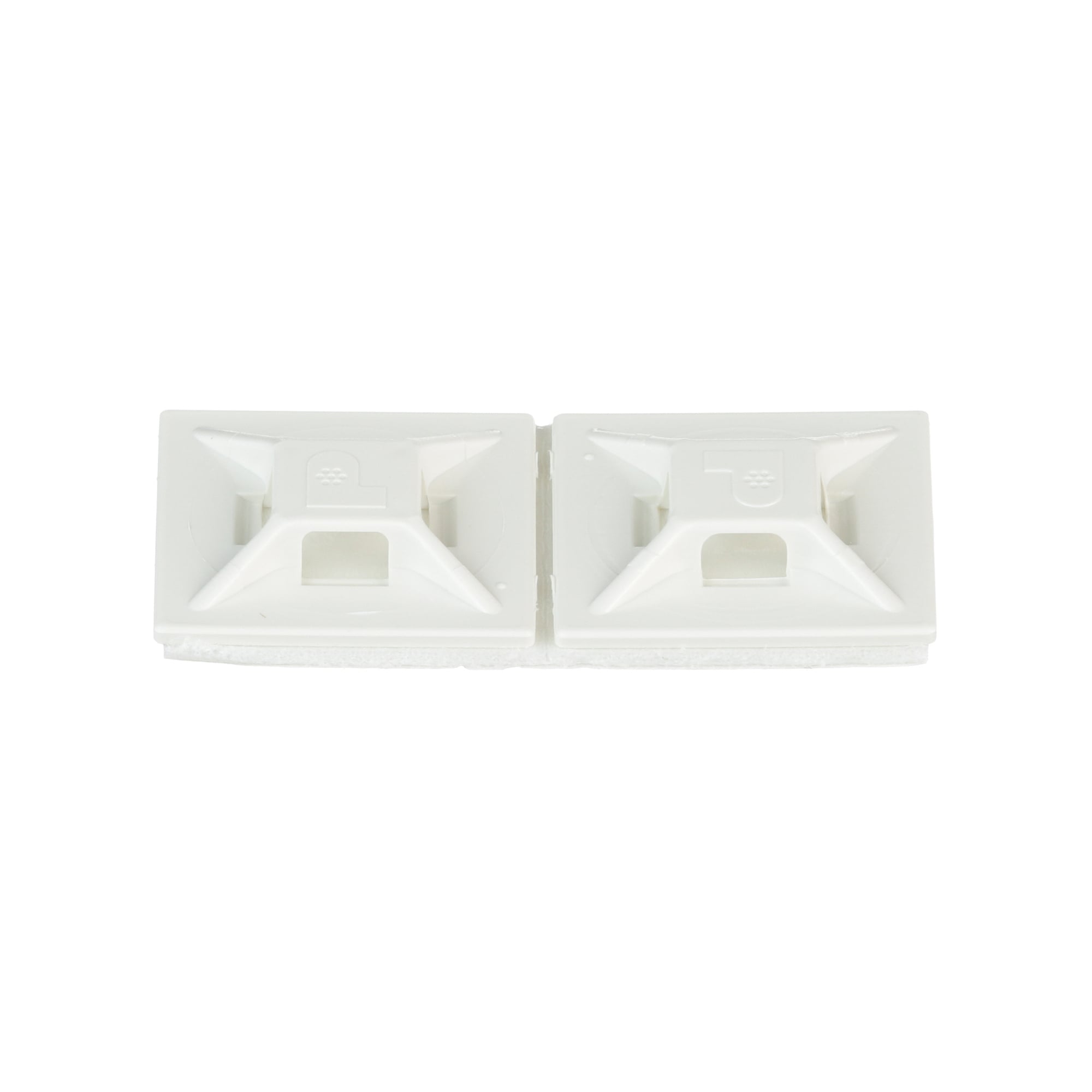ABMM-AT-D Cable Tie Mount, 4-Way, Acrylic Adhesive Tape Mount, 0.135 in W Tie, ABS, White