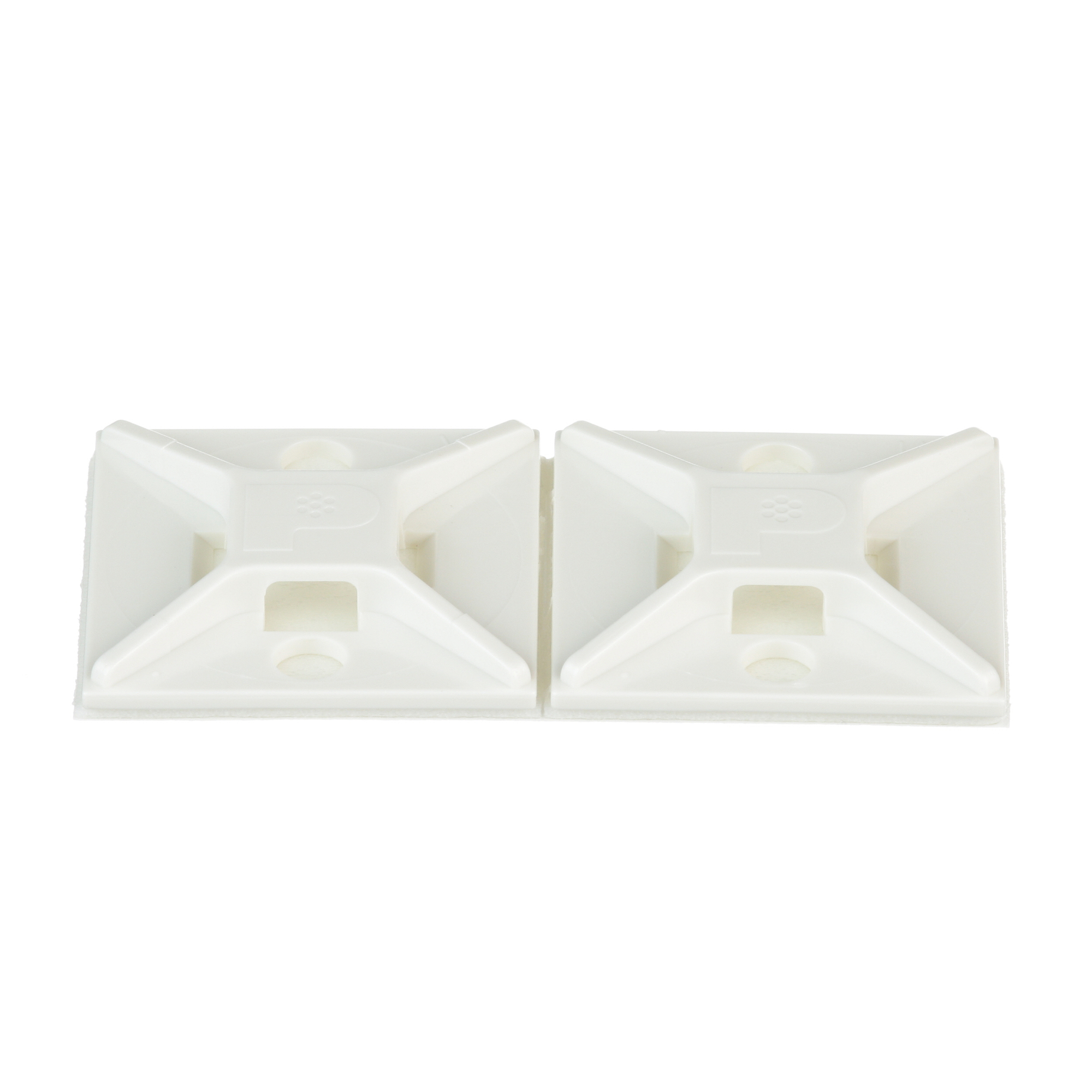 ABM2S-AT-D Cable Tie Mount, 4-Way, Acrylic Adhesive Tape Mount, 0.19 in W Tie, ABS, White