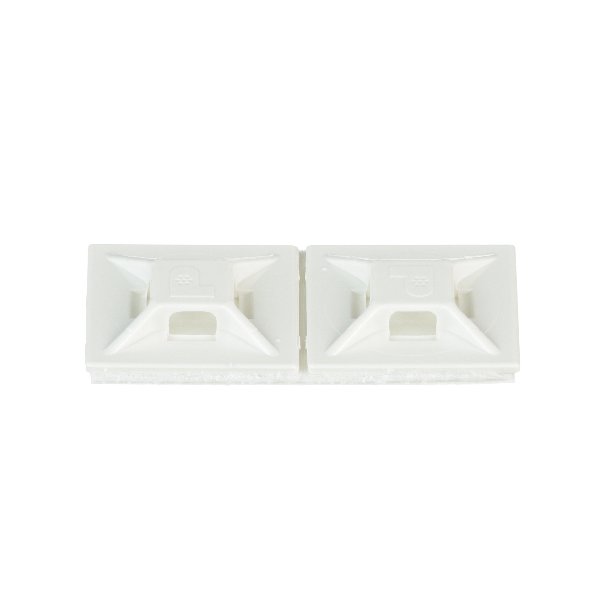 ABMM-A-C Cable Tie Mount, 4-Way, Rubber Adhesive Tape Mount, 0.15 in W Tie, ABS, White