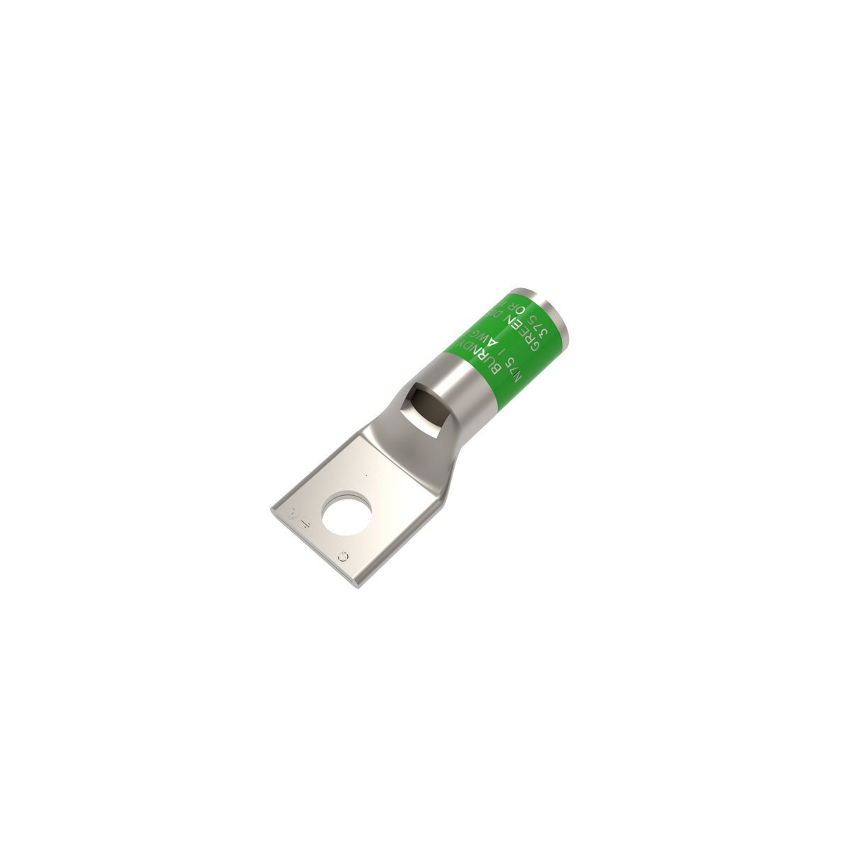 YA1CLBOX YA-L 1-Hole Compression Lug With Inspection Window, 1 AWG Stranded Copper Conductor, Die Code: 11, 5/16 in Stud, Copper