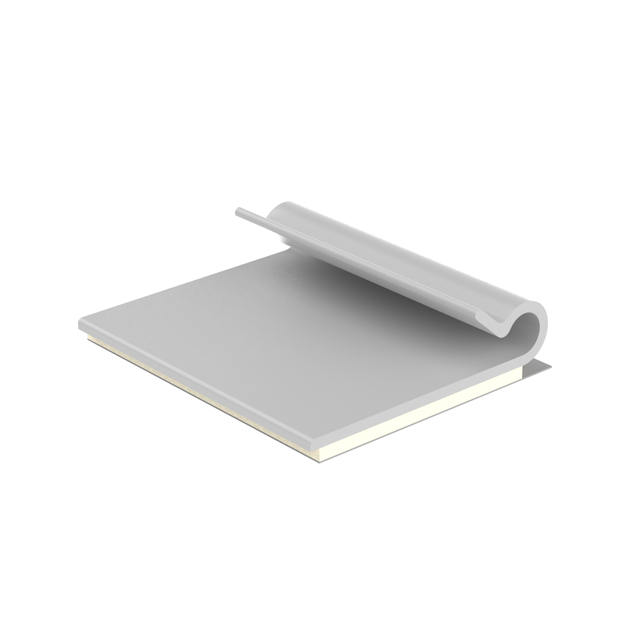 AJC12-A-C Type J Adhesive Backed Wire Clip, 0.12 in Cable, 0.4 lb Load, Adhesive Mount, PVC