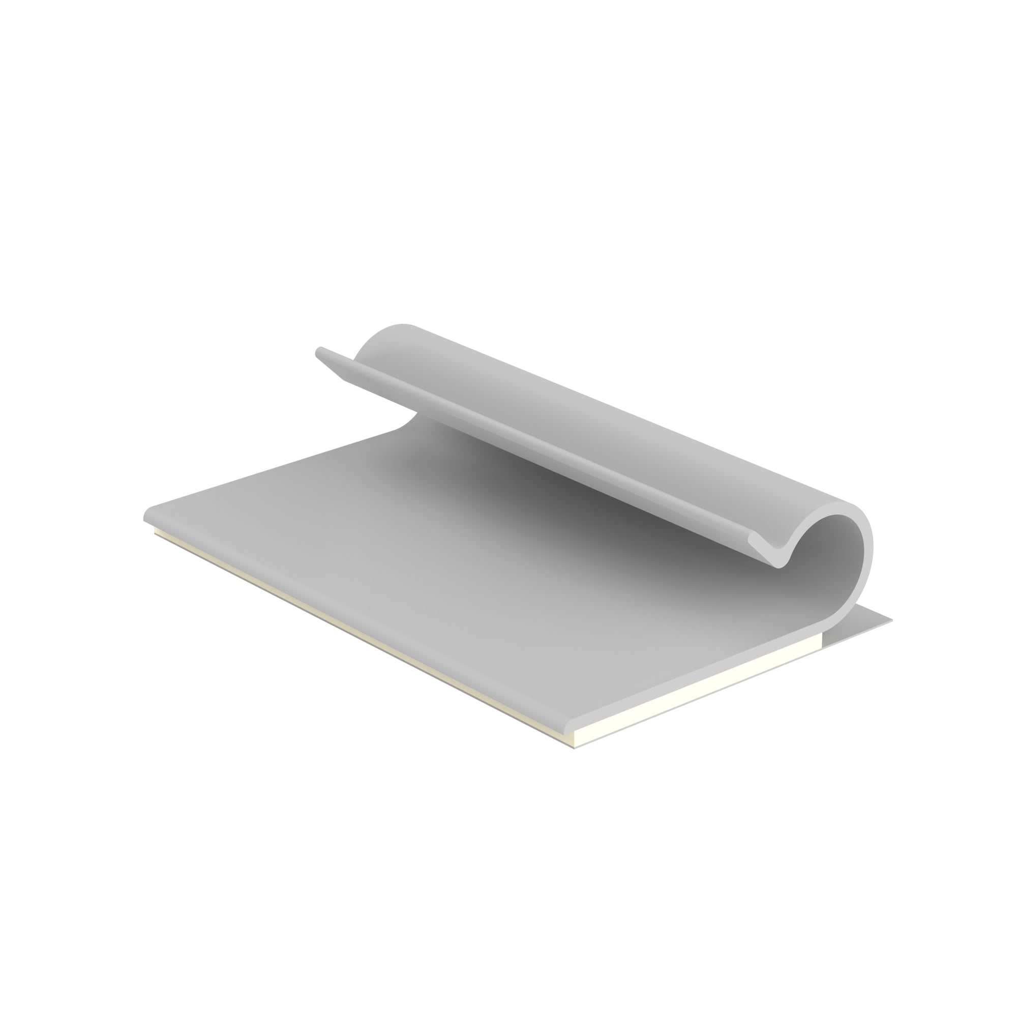 AJC25-A-C Type J Adhesive Backed Wire Clip, 1/4 in Cable, 0.6 lb Load, Adhesive Mount, PVC