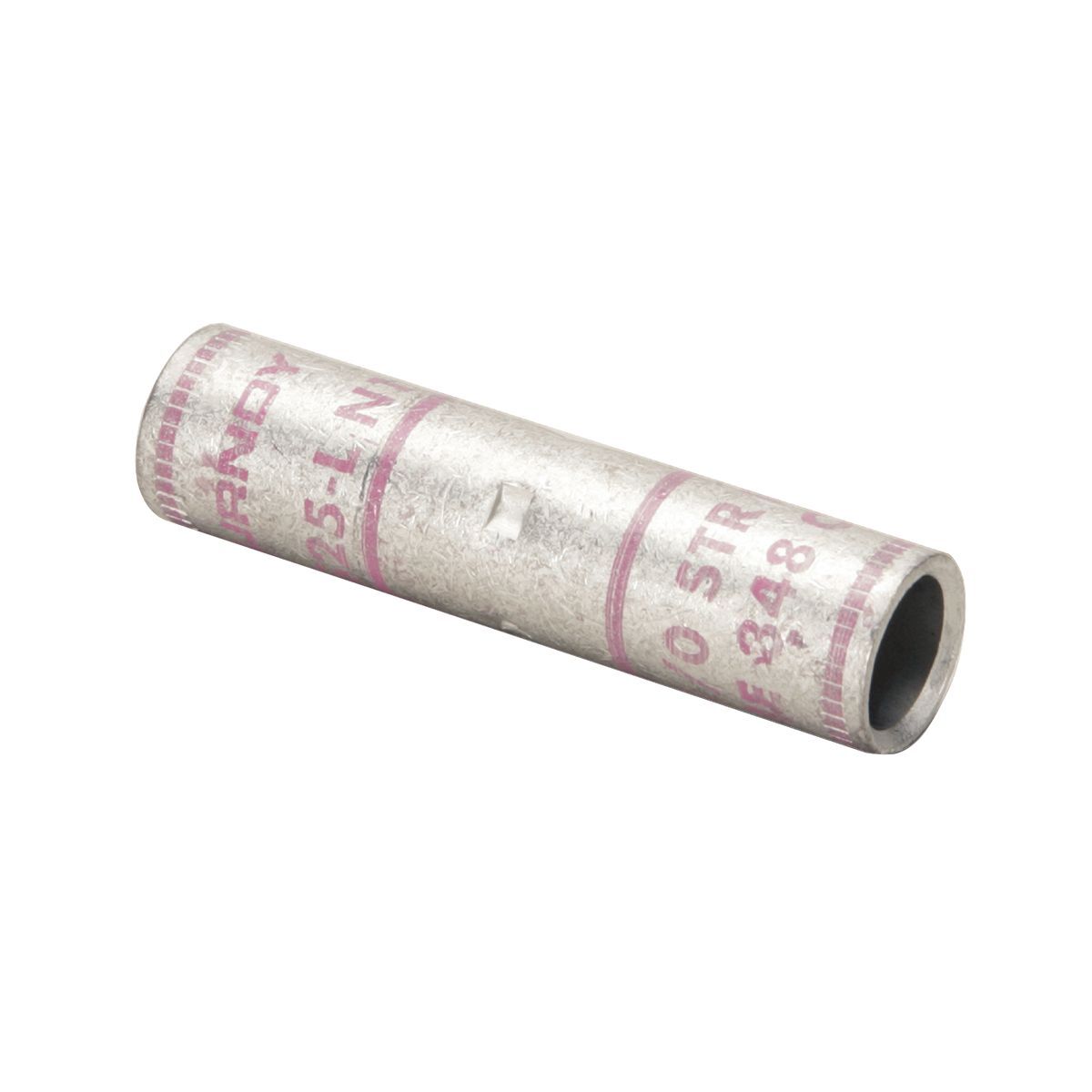 YS4CLBOX Type YS-L Standard Barrel Compression Butt Splice, 4 AWG Conductor, 1-3/4 in L, Short/Standard Barrel, Copper, Gray