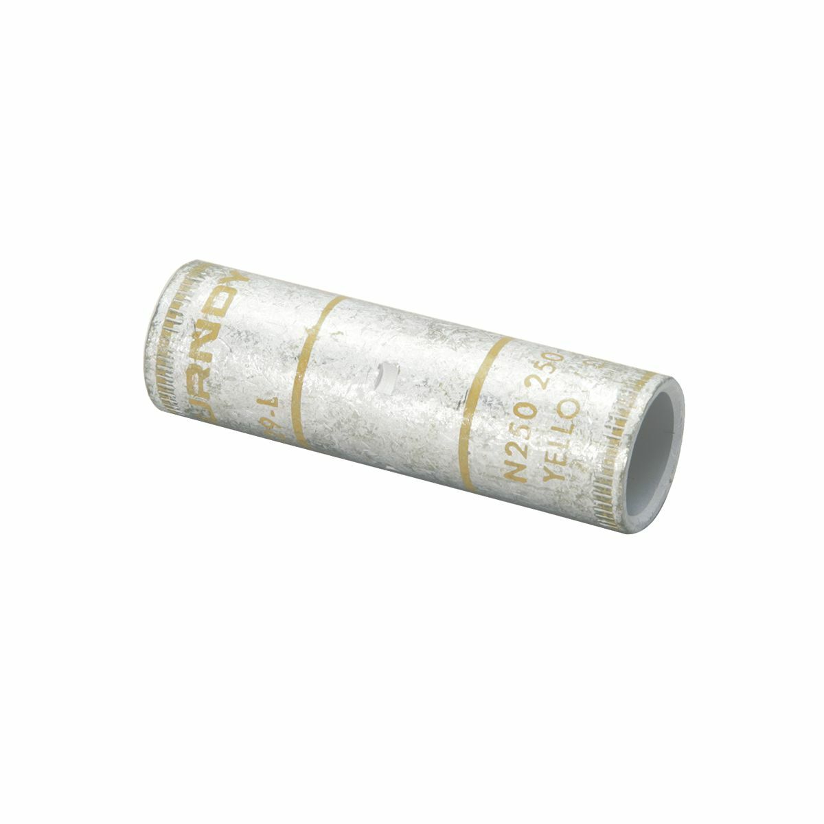 YS29LBOX Type YS-L Standard Barrel Compression Butt Splice, 250 kcmil Conductor, 2.46 in L, Short Barrel, Copper, Yellow