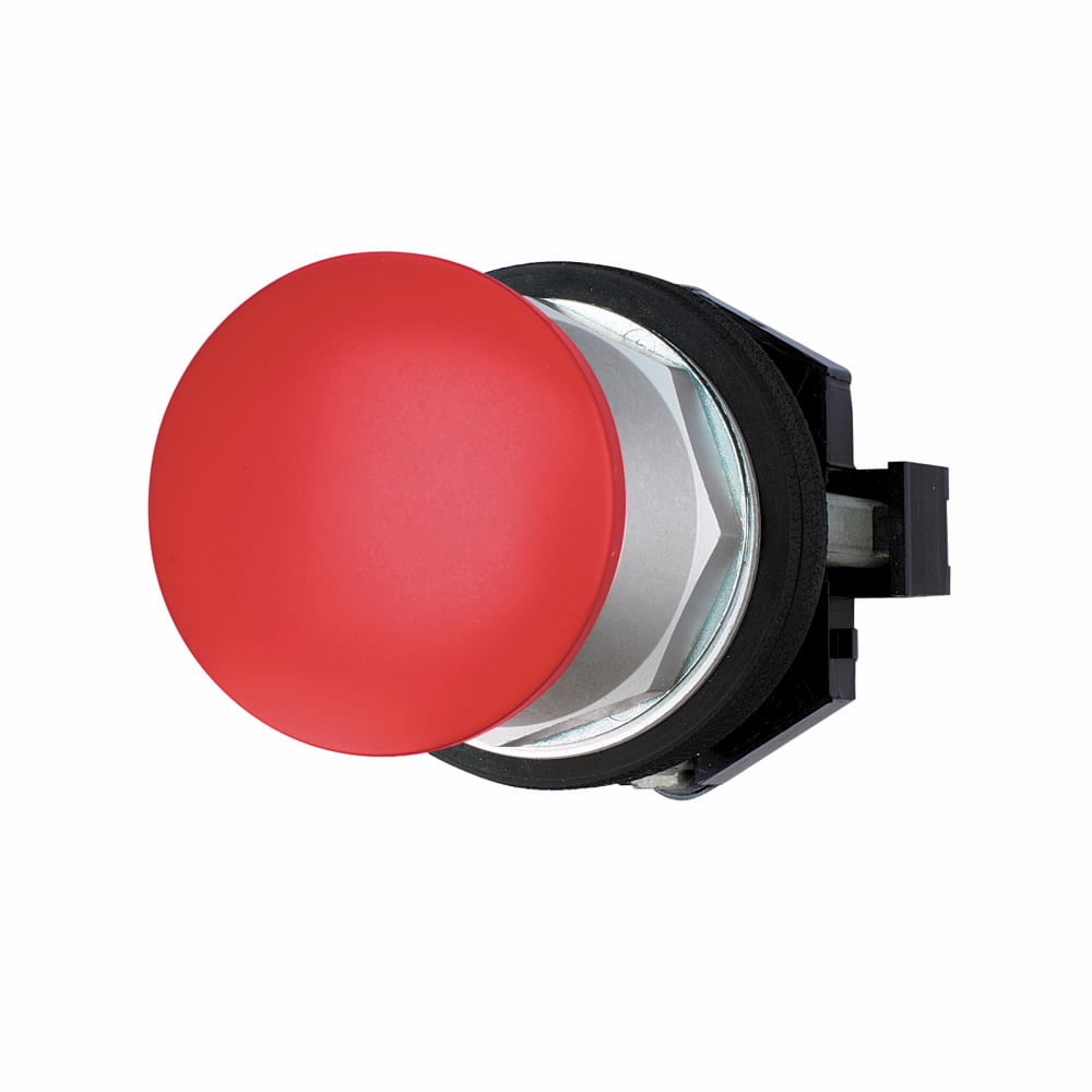 HT8CBRB HT800 Oiltight/Watertight Non-Illuminated Push-Pull Operator, 40 mm, 1NC Contact, 2 Positions, Red