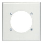80530-BLK Standard Size Traditional Receptacle Wall Plate, 2 Gangs, 4.56 in W x 4.5 in H, Thermoset, Black