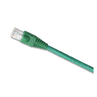 62460-10G eXtreme UTP Molded Boot Standard Patch Cord, CAT 6, 24 AWG Stranded Copper Conductor, 8P Modular Plug Connector, 10 ft L Cord, Green
