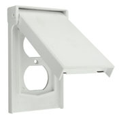 4978-W Raintight/Weatherproof Device Box Cover, 1 Gangs, Thermoplastic Nylon, White