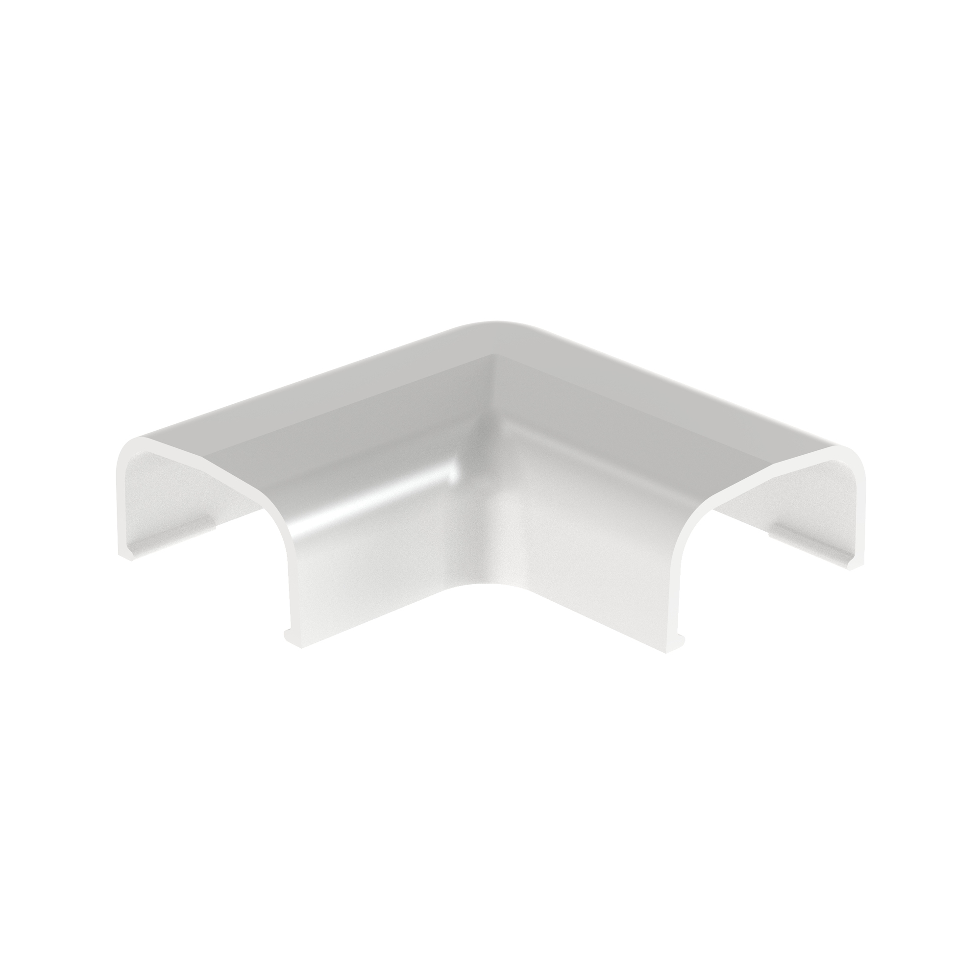 Surface Raceway, LD5 Low Voltage Right Angle Fitting, White