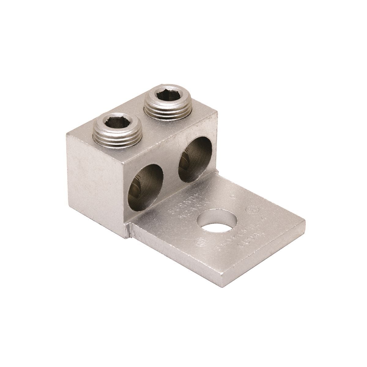 K2A26U K2A-U Dual Rated Universal Mechanical Bolted Lug and Terminal, 14 to 2/0 AWG Conductor Copper/Stranded Aluminum Conductor, 1/4 in Stud, 1 Bolt Holes