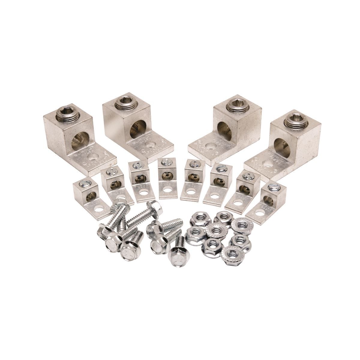 KAUKIT2 KAU-KIT Transformer Lug Kit, 44 Pieces, For Use With 50 to 112 kVA 3 ph and 50 to 75 kVA 1 ph Transformers, Aluminum Alloy