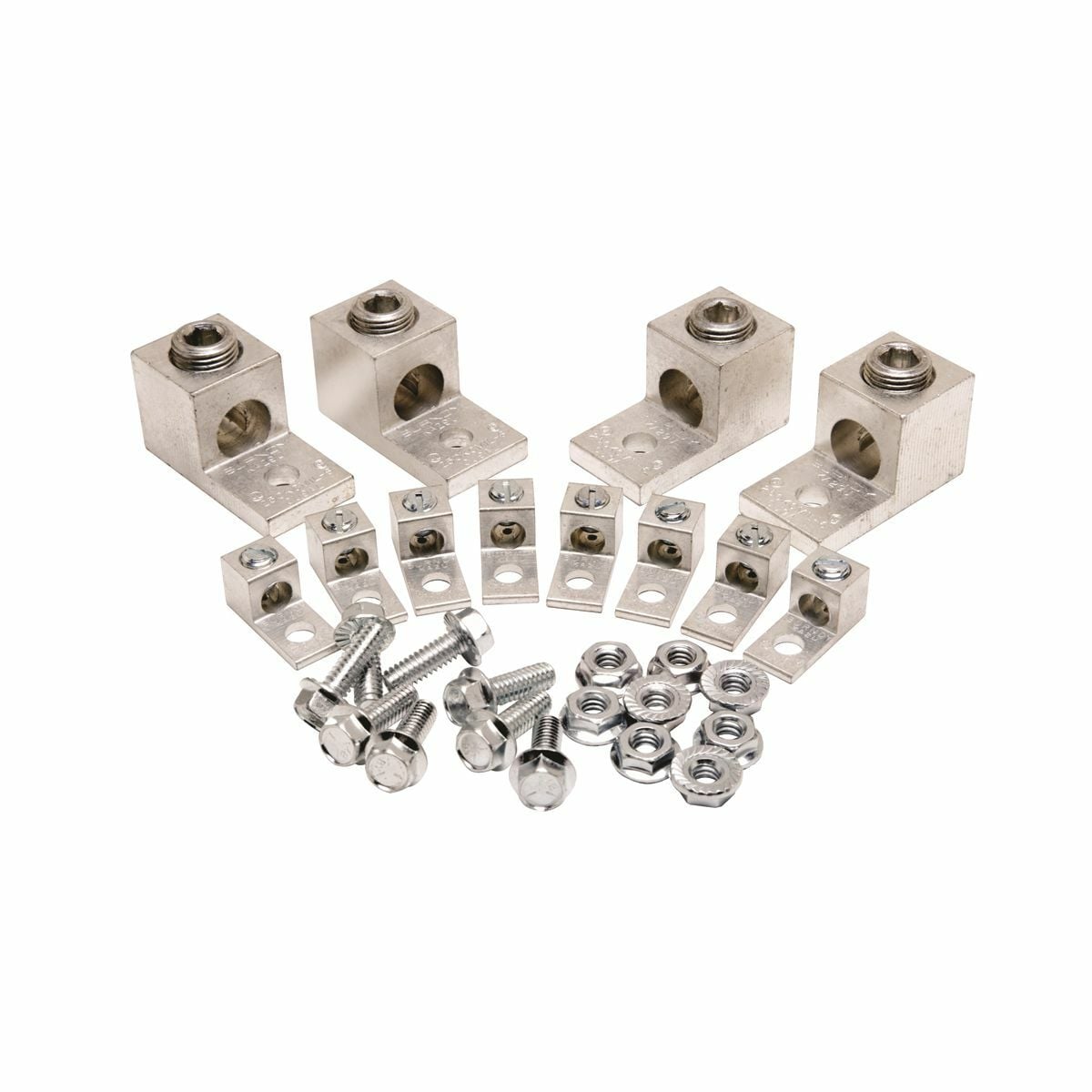 KAUKIT3 KAU-KIT Transformer Lug Kit, 68 Pieces, For Use With 100 to 300 kVA 6 AWG to 800 kcmil Aluminum/6 AWG to 800 kcmil Copper Stranded Run Conductor, Aluminum Alloy