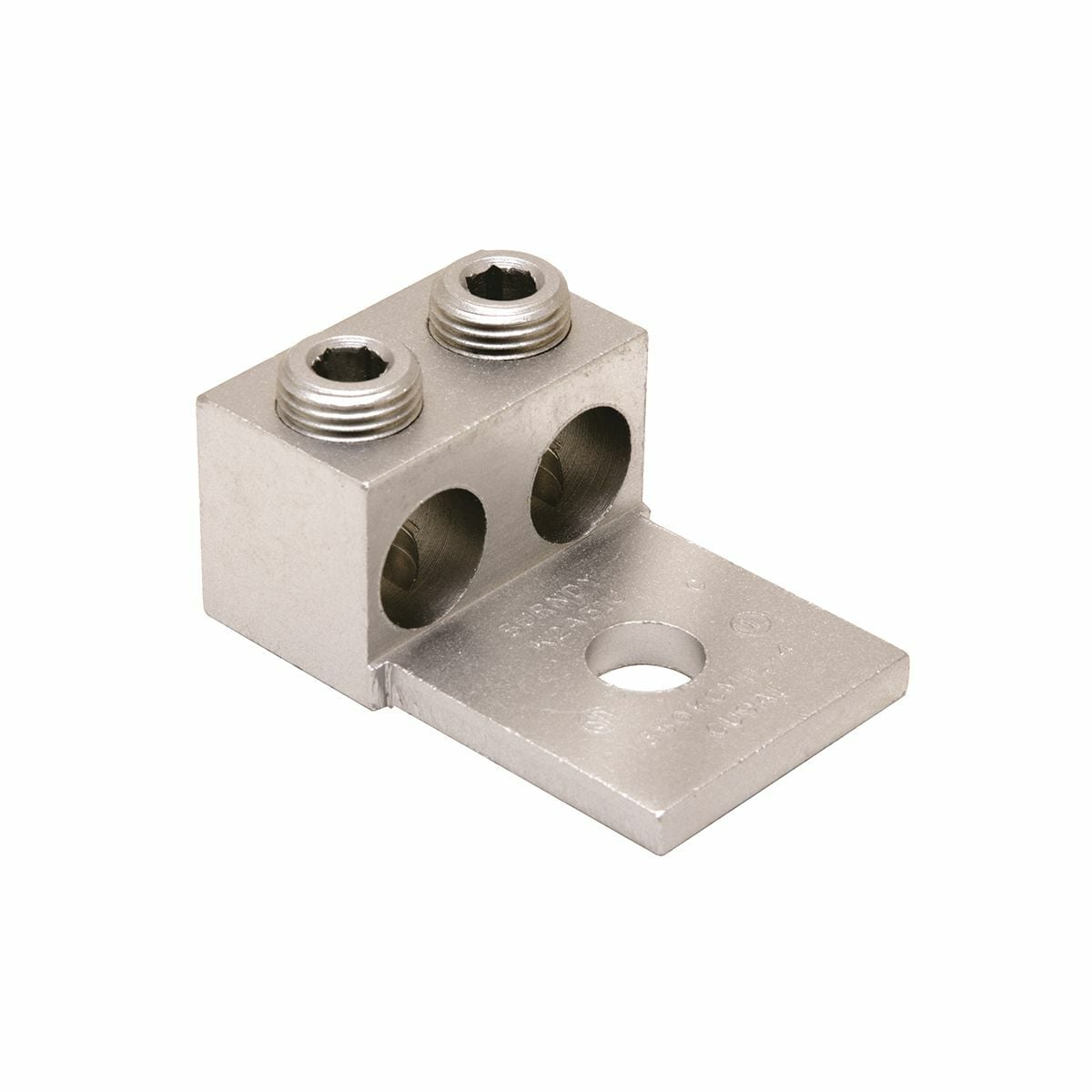 K2A40U K2A-U Dual Rated Universal Mechanical Bolted Lug and Terminal, 300 to 800 kcmil Copper/Stranded Aluminum Conductor, 5/8 in Stud, 1 Bolt Hole, Aluminum