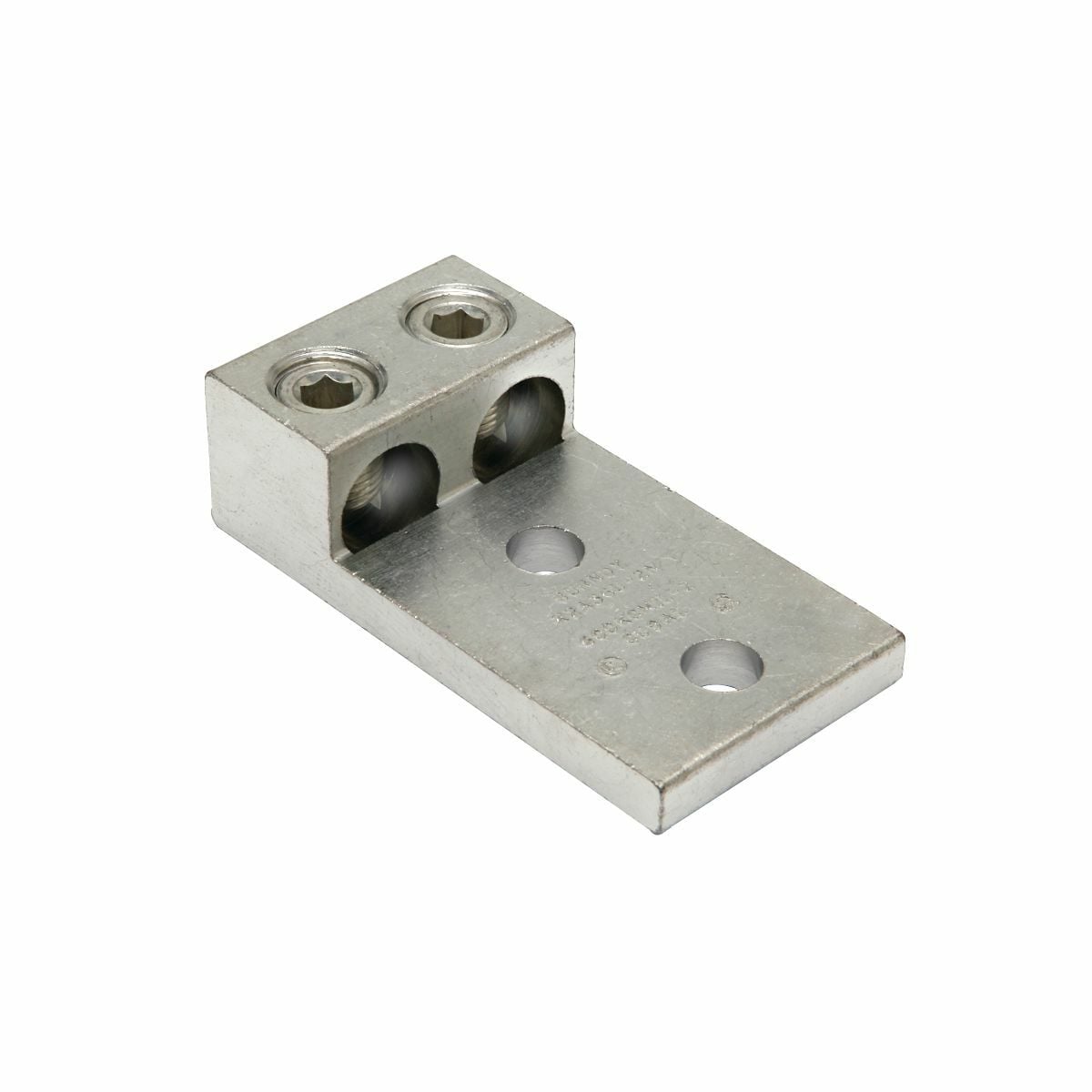 K2A40U2N K2A-U Dual Rated Universal Mechanical Bolted Lug and Terminal, 300 to 800 kcmil Copper/Stranded Aluminum Conductor, 1/2 in Stud, 2 Bolt Holes, Aluminum