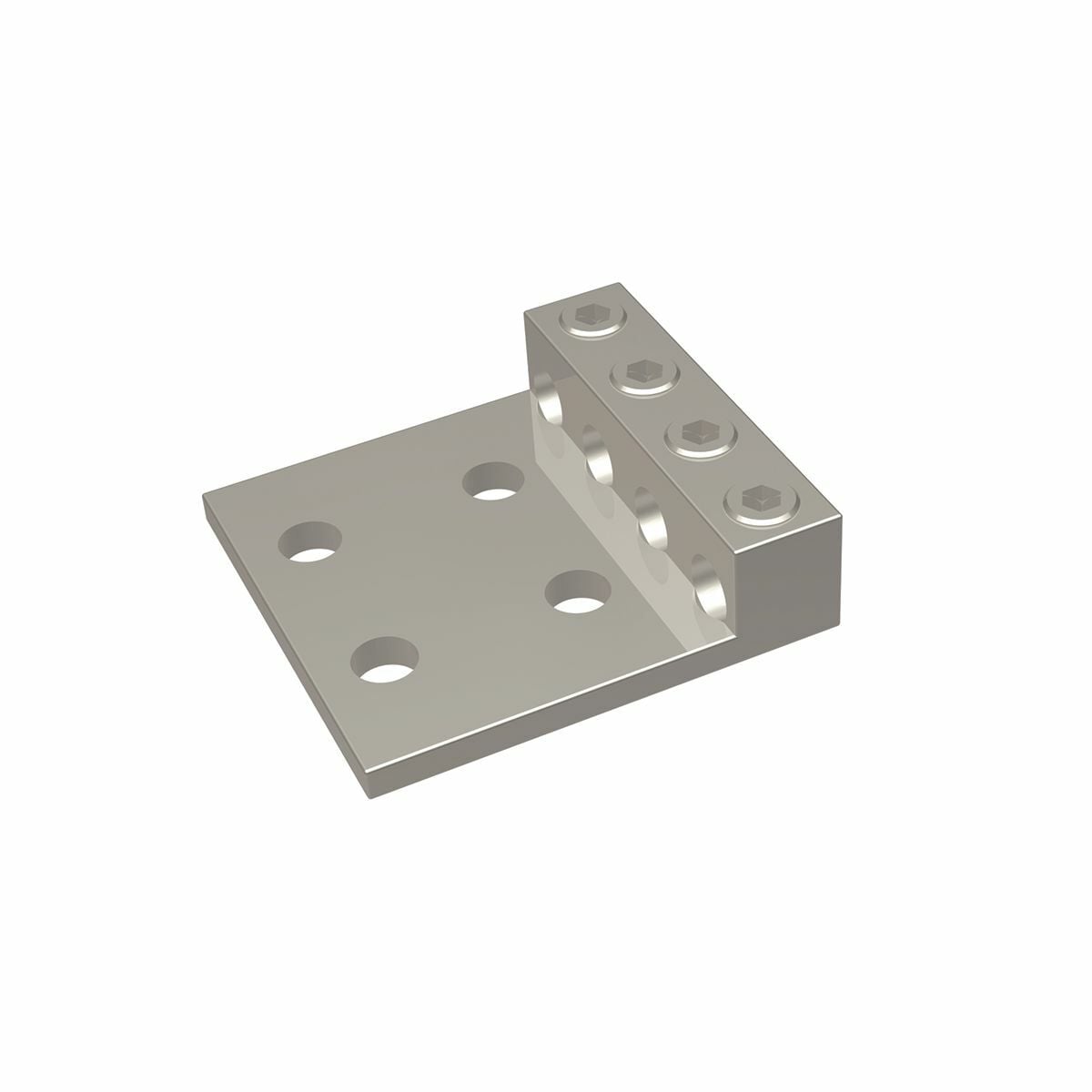 K4A29U4N K4A-U Dual Rated Universal Terminal Lug, 6 AWG to 250 kcmil Aluminum/Stranded Copper Conductor, 1/2 in Stud, 4 Bolt Holes, Aluminum Alloy