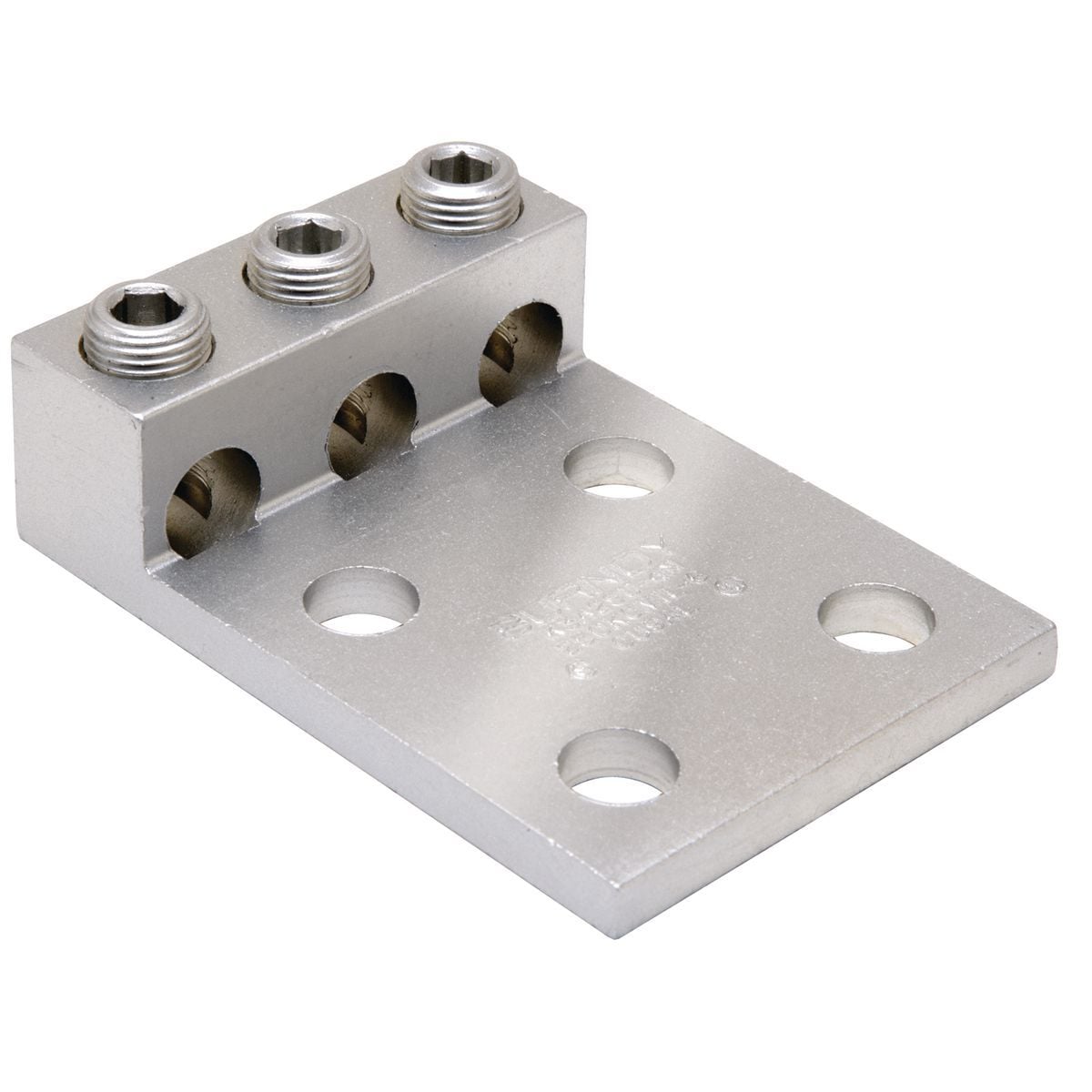 K3A36U4N K3A-U Dual Rated Universal Mechanical Bolted Lug and Terminal, 2 AWG to 600 kcmil Copper/Stranded Aluminum Conductor, 1/2 in Stud, 4 Bolt Holes, Aluminum