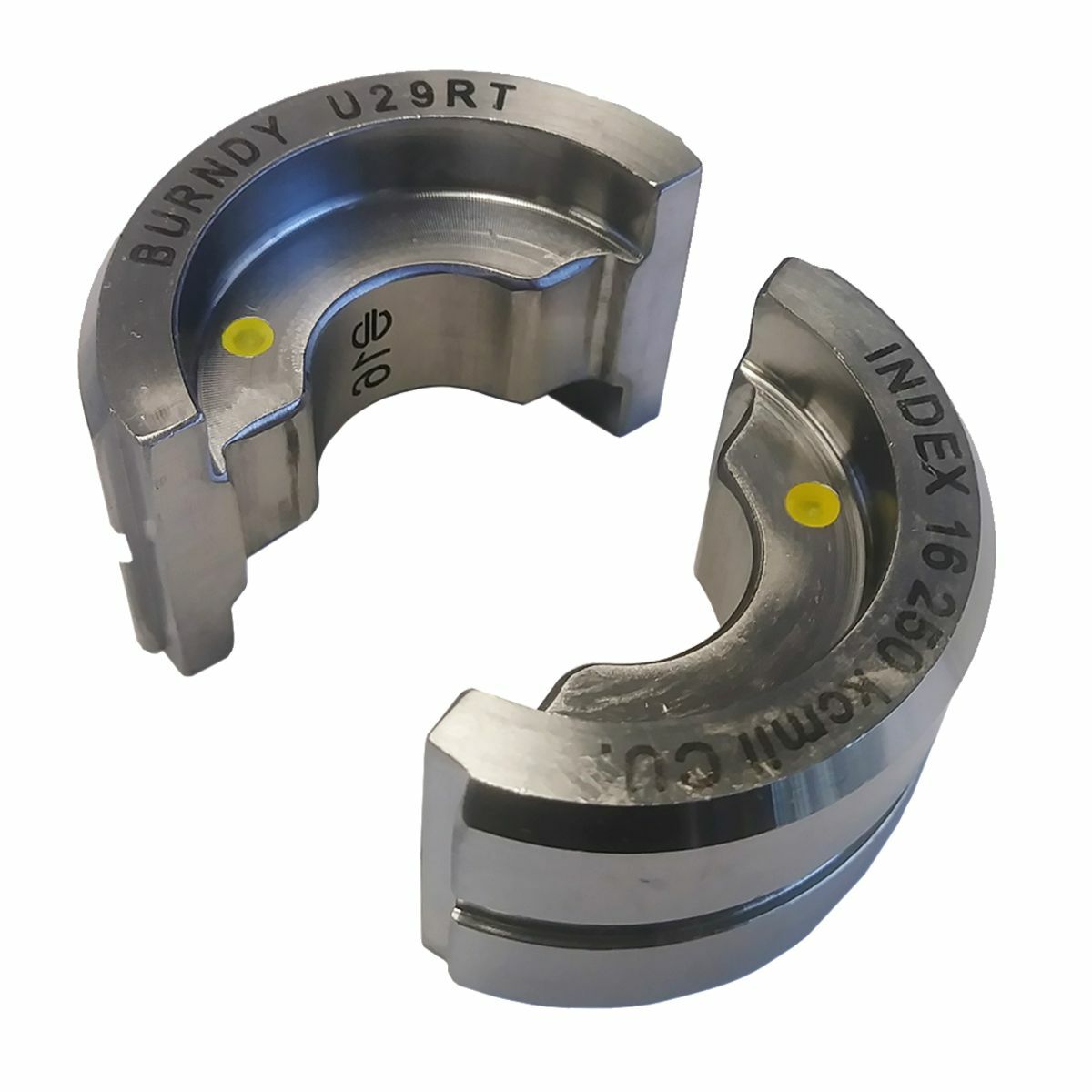 U29RT Style U Circular Butting Twin Crimping Die, 250 kcmil Copper Cable, Stainless Steel