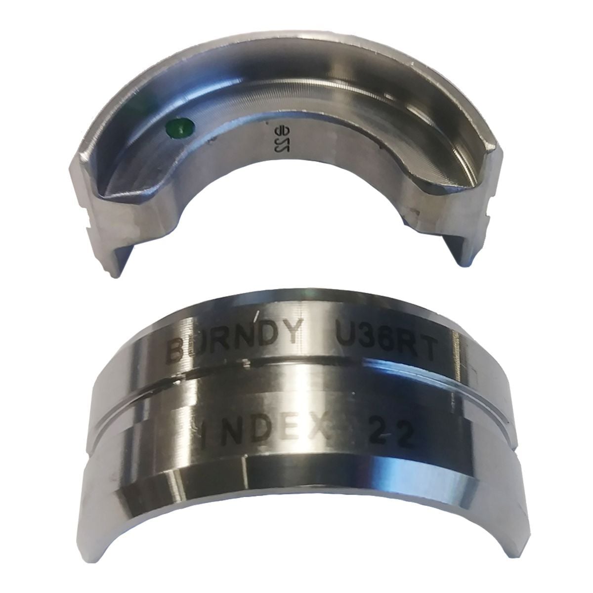 U36RT Style U Circular Non-Butting Twin Crimping Die, 600 kcmil Copper Cable, Stainless Steel