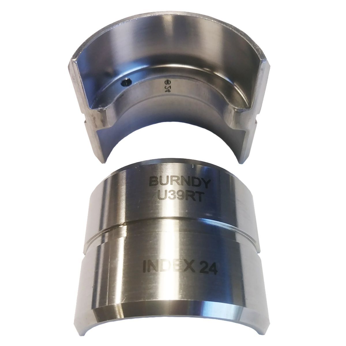 U39RT Style U Circular Non-Butting Twin Crimping Die, 750 kcmil Copper Cable, Stainless Steel