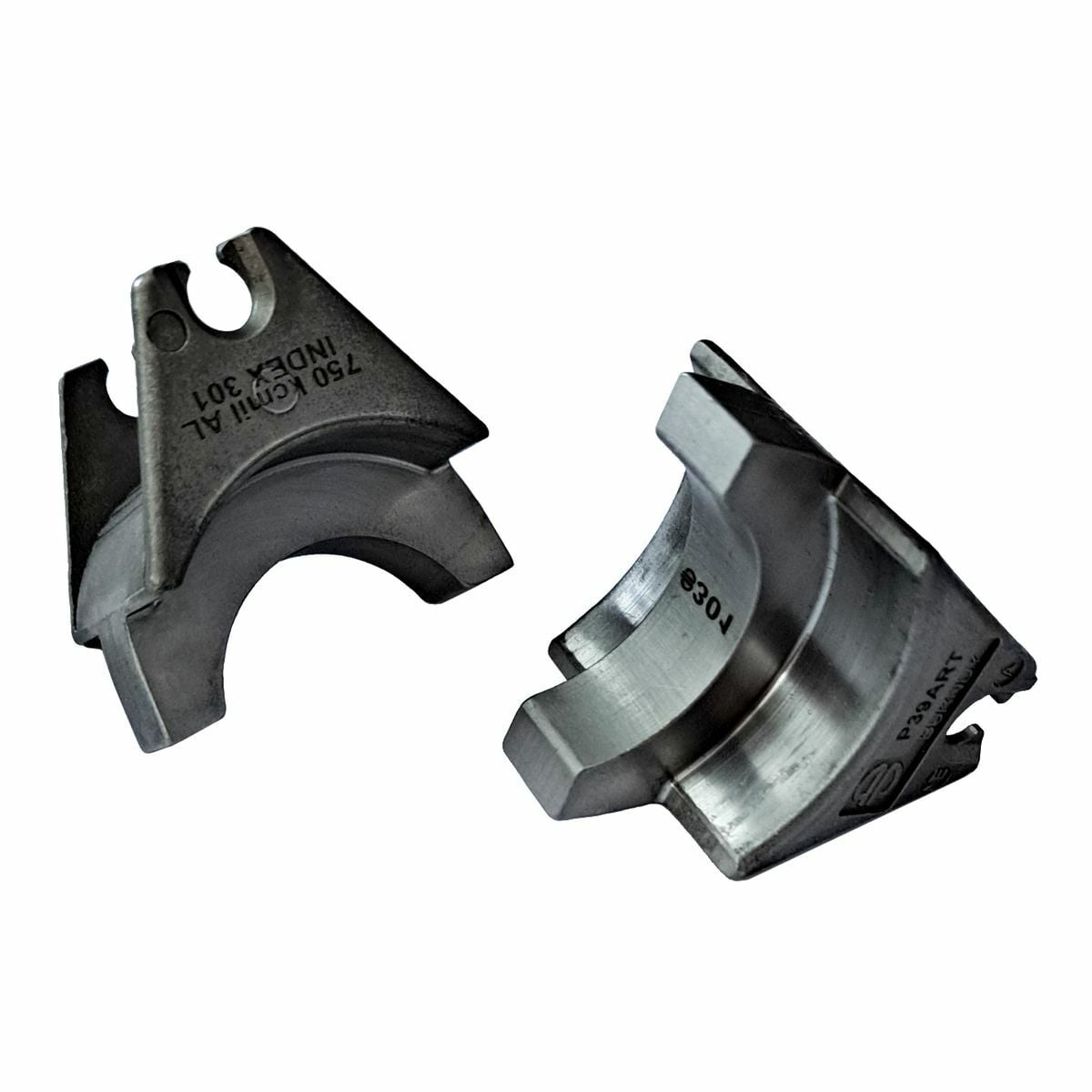 P39ART Style P Circular Non-Butting Twin Crimping Die, 750 kcmil Copper/Aluminum Cable, Stainless Steel