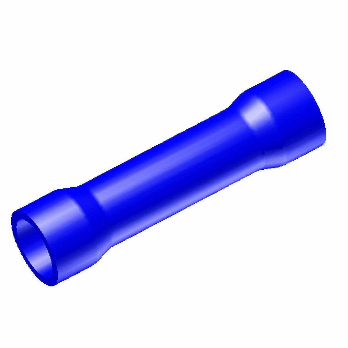 SP14 Splice Connector, 16 to 14 AWG Conductor, 1 in L, Seamless Barrel, Copper, Blue