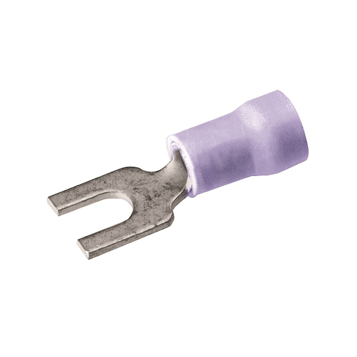 TP146F Type TP-F Smooth Entry Fork Tongue Terminal, 16 to 14 AWG Conductor, 0.8 in L, Copper, Blue