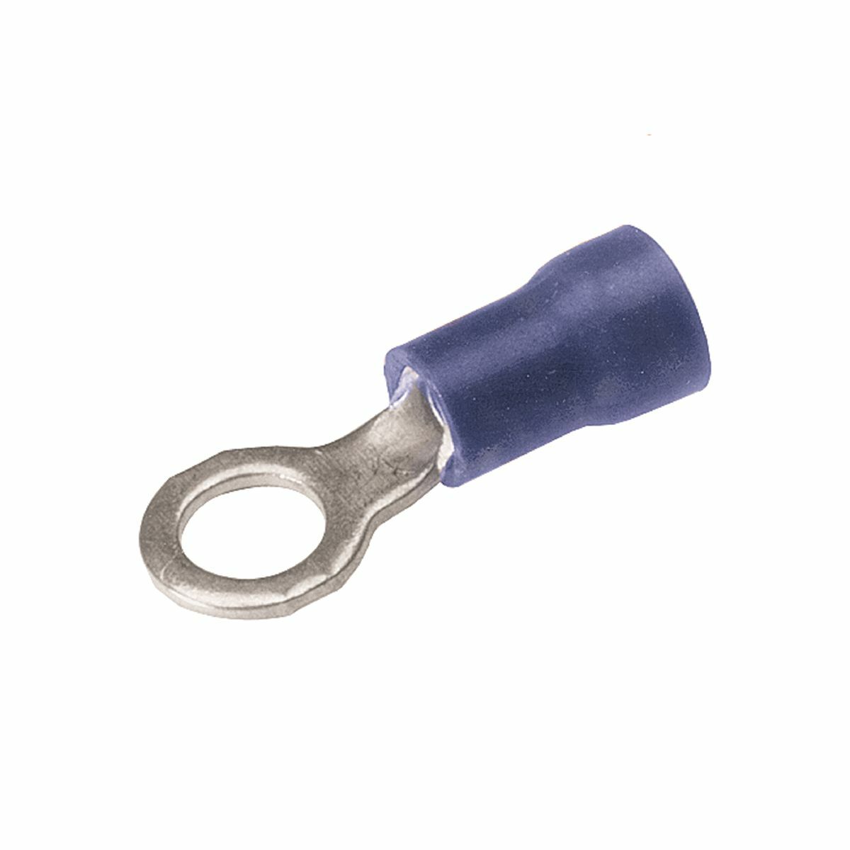 TP1410 TP Series Type TP Ring Terminal, 16 to 14 AWG Conductor, 0.85 in L, Belled Barrel, Electrolytic Copper, Blue