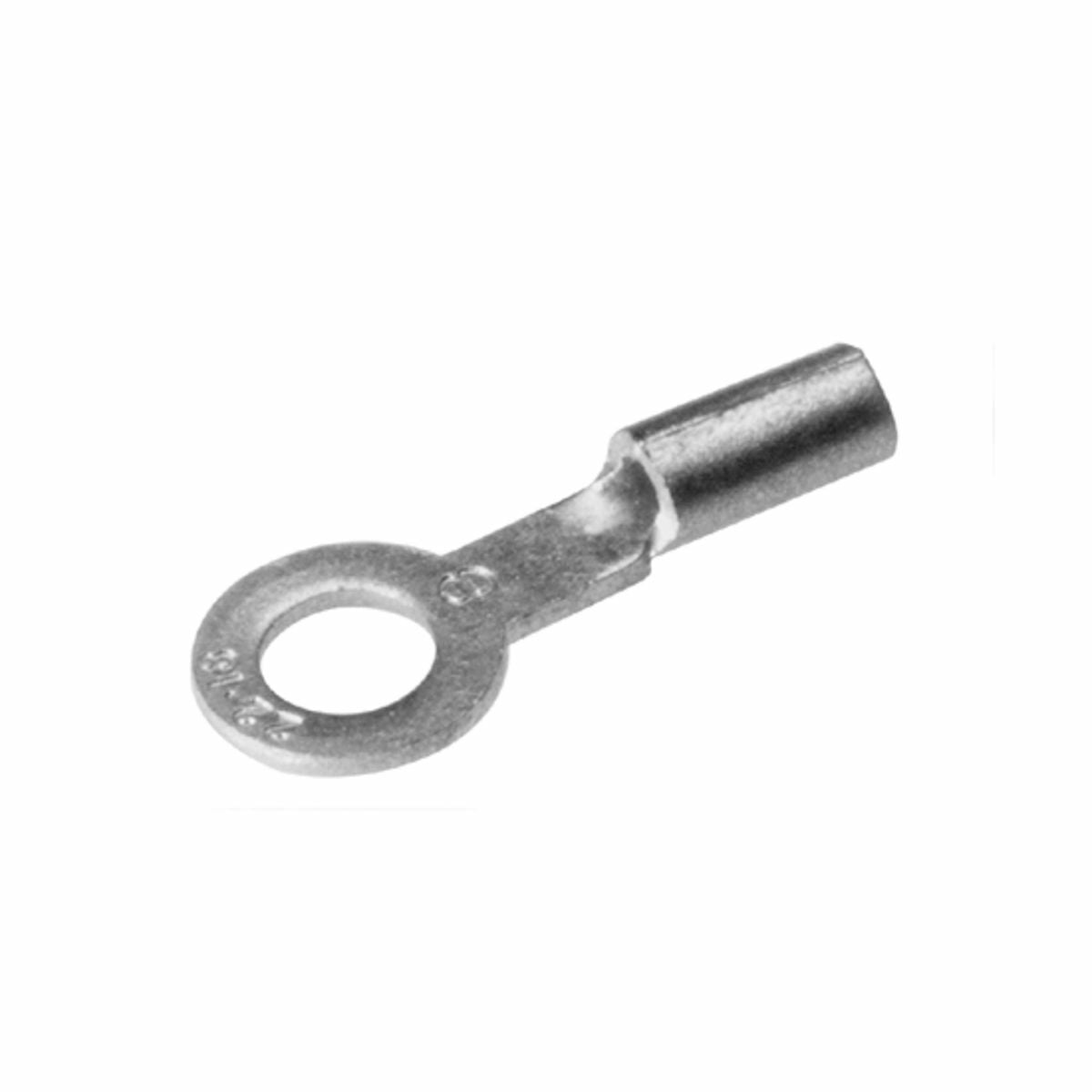 T1010 HYLUG Type T Standard Ring Tongue Terminal, 12 to 10 AWG Conductor, 0.83 in L, Long Barrel, ETP Copper Contact