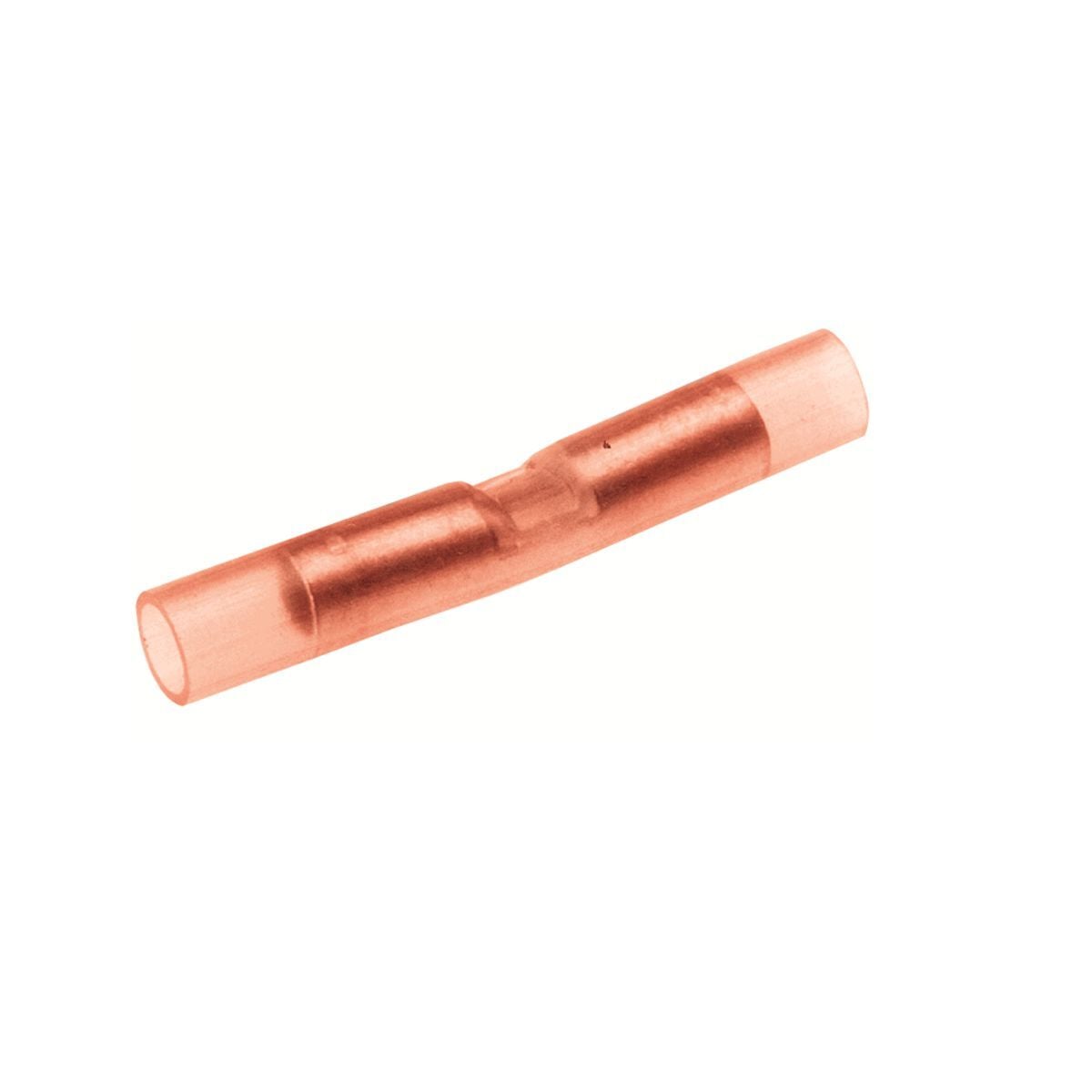 SN18 Type SN Splice Connector, 22 to 18 AWG Conductor, 1-1/4 in L, Butted Barrel, Copper, Red