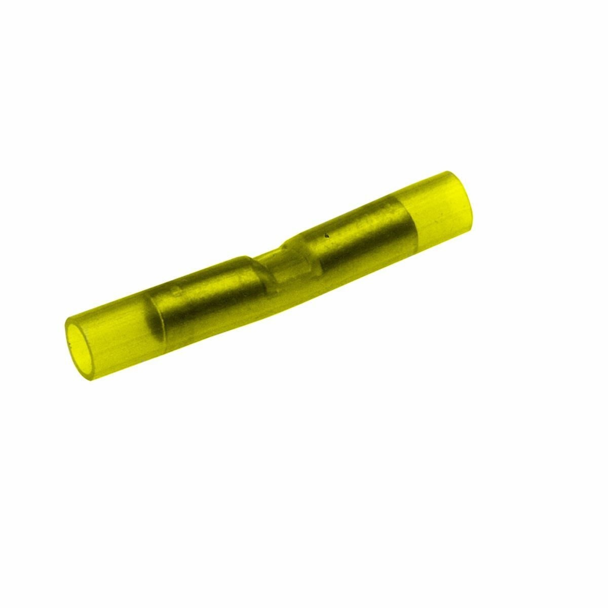 SN10 Type SN Splice Connector, 12 to 10 AWG Conductor, 1.64 in L, Butted Barrel, Copper, Yellow