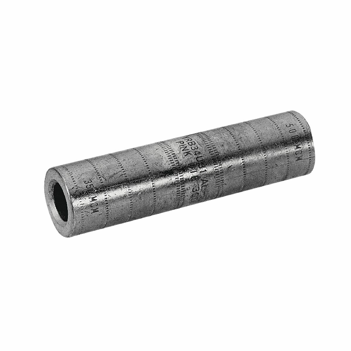 YRB36U34 Type YRB Uninsulated Compression Butt Splice, 500 to 600 kcmil Conductor, 5.57 in L, Aluminum, Yellow