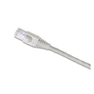 62460-15W eXtreme UTP Molded Boot Standard Patch Cord, CAT 6, 24 AWG Stranded Copper Conductor, 8P Modular Plug Connector, 15 ft L Cord, White