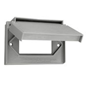 4996-W Decora Weather-Resistant Wall Plate Cover with Self Closing Lid, 1 Gangs, Thermoplastic, White
