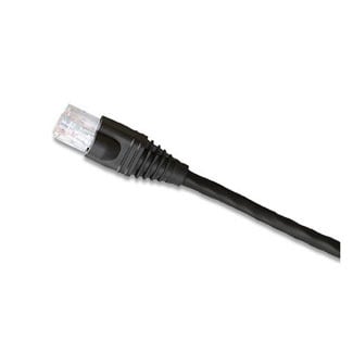 62460-20E eXtreme UTP Molded Boot Standard Patch Cord, CAT 6, 24 AWG Stranded Copper Conductor, 8P Modular Plug Connector, 20 ft L Cord, Black
