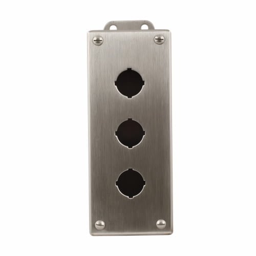 10250TN35 3-Element Heavy Duty Oil/Watertight Pushbutton Enclosure, 9.9 in L x 5.9 in W, NEMA 4/4X/12 NEMA Rating, 304 Stainless Steel