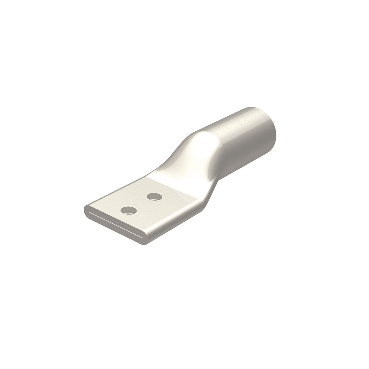 YA31A3 YA-E 2-Hole Uninsulated Compression Lug, 350 kcmil Copper/Stranded Aluminum Conductor, Die Code: 299, 1/2 in Stud, Aluminum
