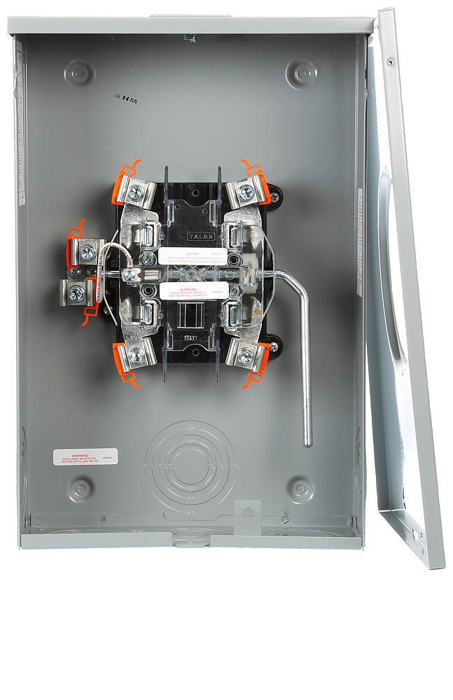 RH173CR 200 Amp, 5 Jaw, Ringless, 1 Position, Lever Bypass, Meter Socket, OH, UG