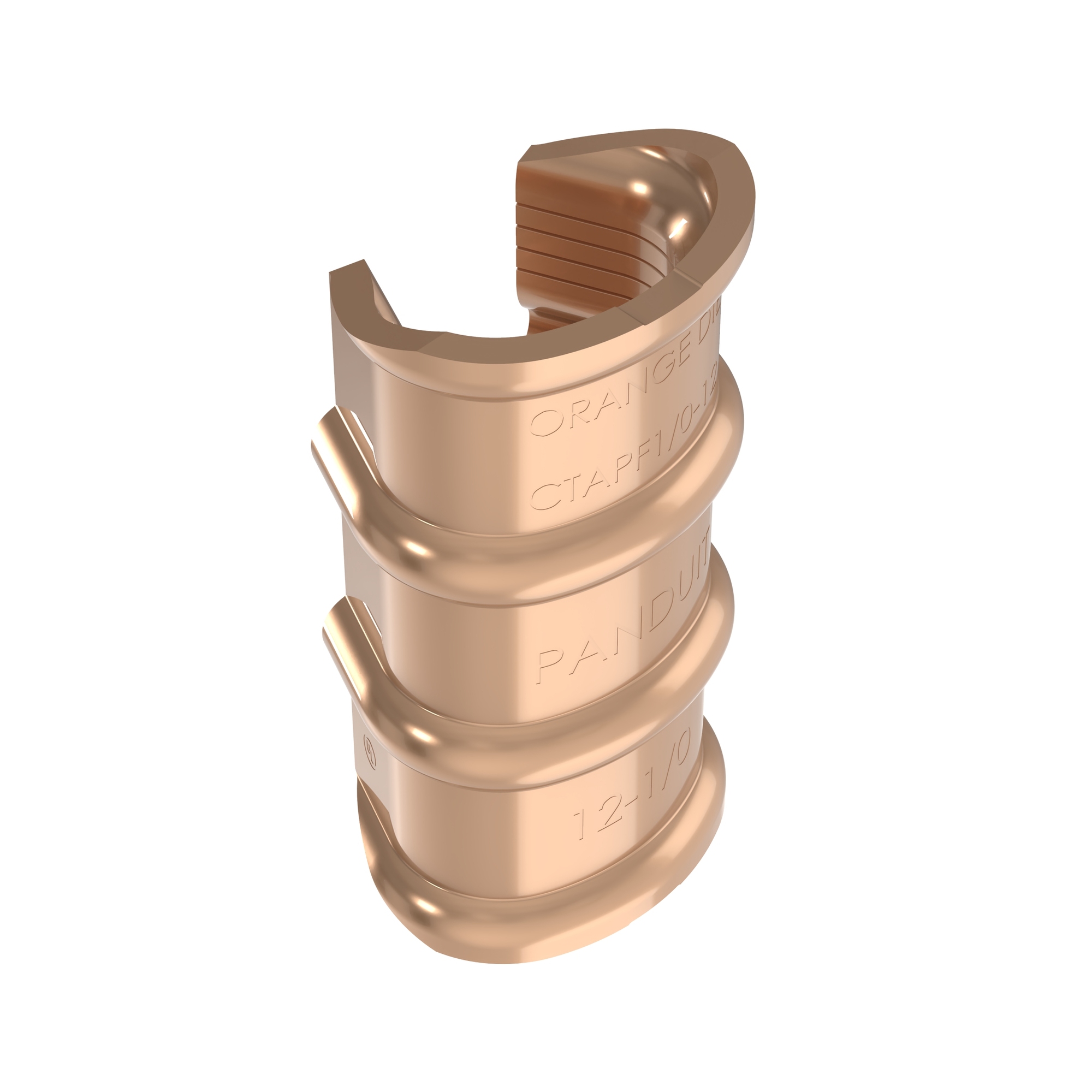 StructuredGround CTAPF1/0-12-L Comp. Tap, 1/0-12, Copper, PK50