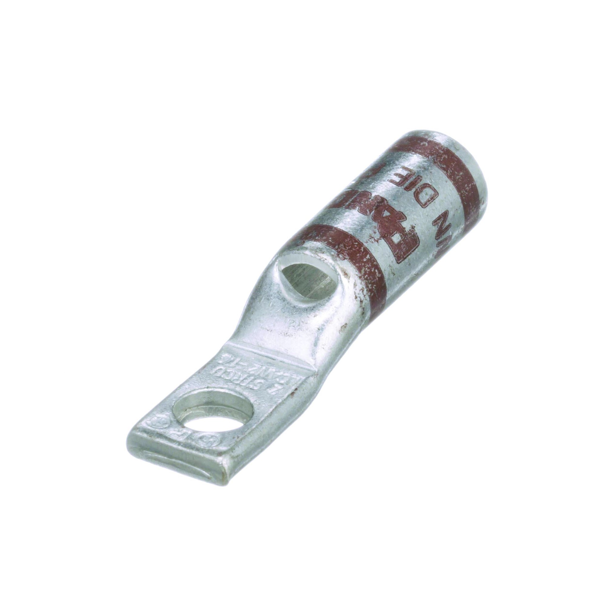 LCAN2-14-Q Pan-Lug 1-Hole Compression Lug, 2 AWG Stranded Copper Conductor, Die Code: P33, 42.826 in Stud, Copper