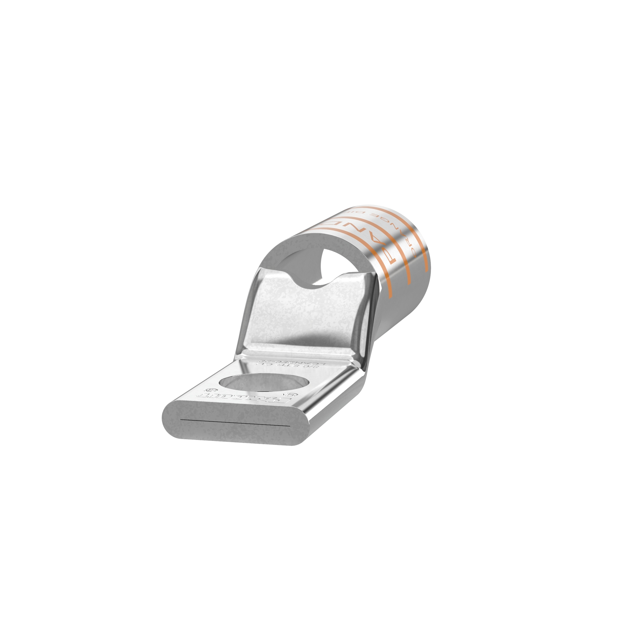 Pan-Lug LCAN3/0-38-X Comp. Lug, 3/0, Narrow, Tin Plt Copper, Strt, 3/8" Stud