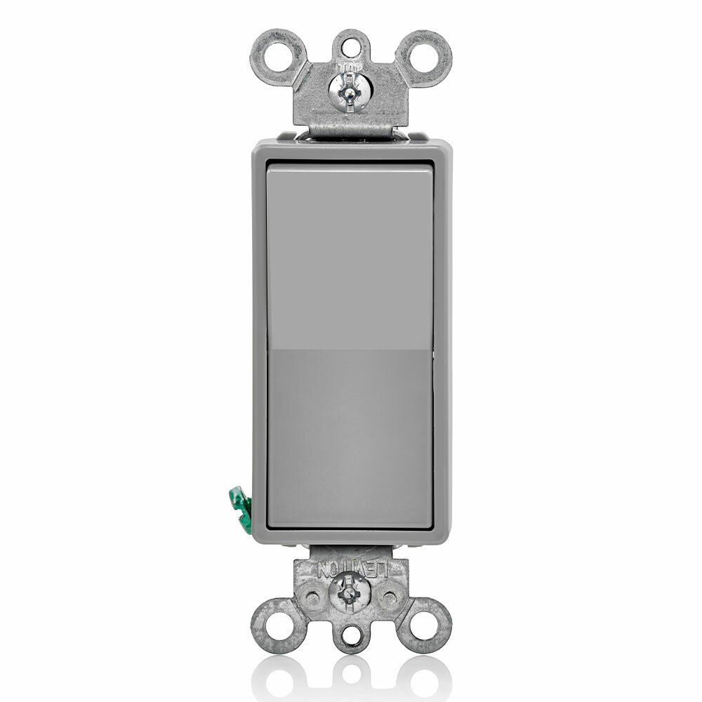 5604-2GY 4-Way Grounding Quiet Switch, 120/277 V AC, 15 A, 1/2 hp, 2 hp Power Rating