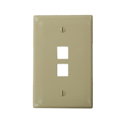 41091-2IN QuickPort Midway Size Wallplate, 1 Gang, 3.13 in W, Nylon, Surface Mount