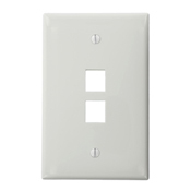 41091-2WN QuickPort Midway Size Wallplate, 1 Gang, 3.13 in W, Nylon, Surface Mount