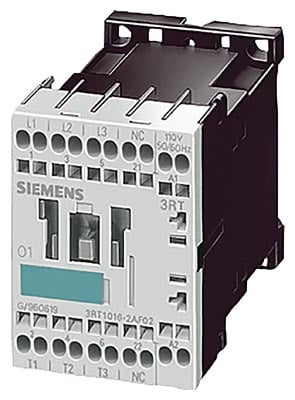 3RT1015-1BB41 Sirius 3-Phase Non-Reversing Standard IEC Contactor, 24 V DC V Coil, 7 A, 3NO Contact, 3 Poles