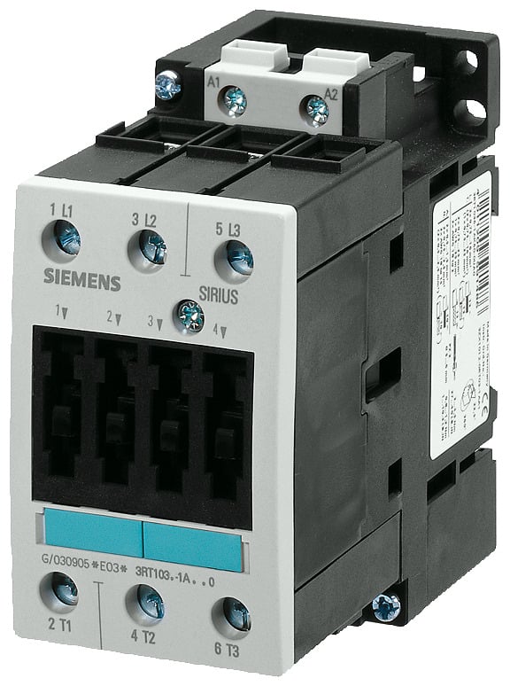 3RT1035-1AK60 3-Phase Non-Reversing Power Contactor, 110/120 V AC V Coil, 40 A, 3NO Contact, 3 Poles