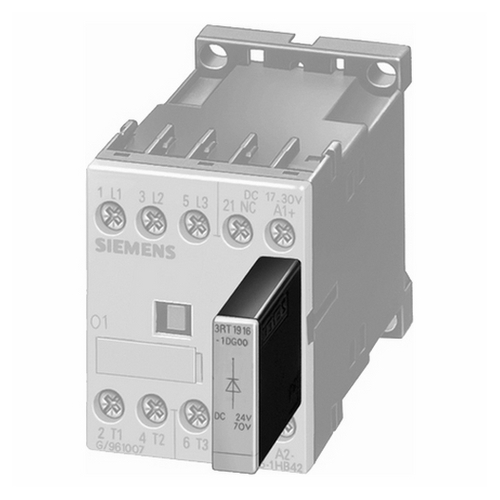 3RT1916-1BB00 Sirius Surge Suppressor With Varistor, 24 to 48 V AC, For Use With Mounting Onto Size S00 Contactor